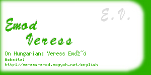 emod veress business card